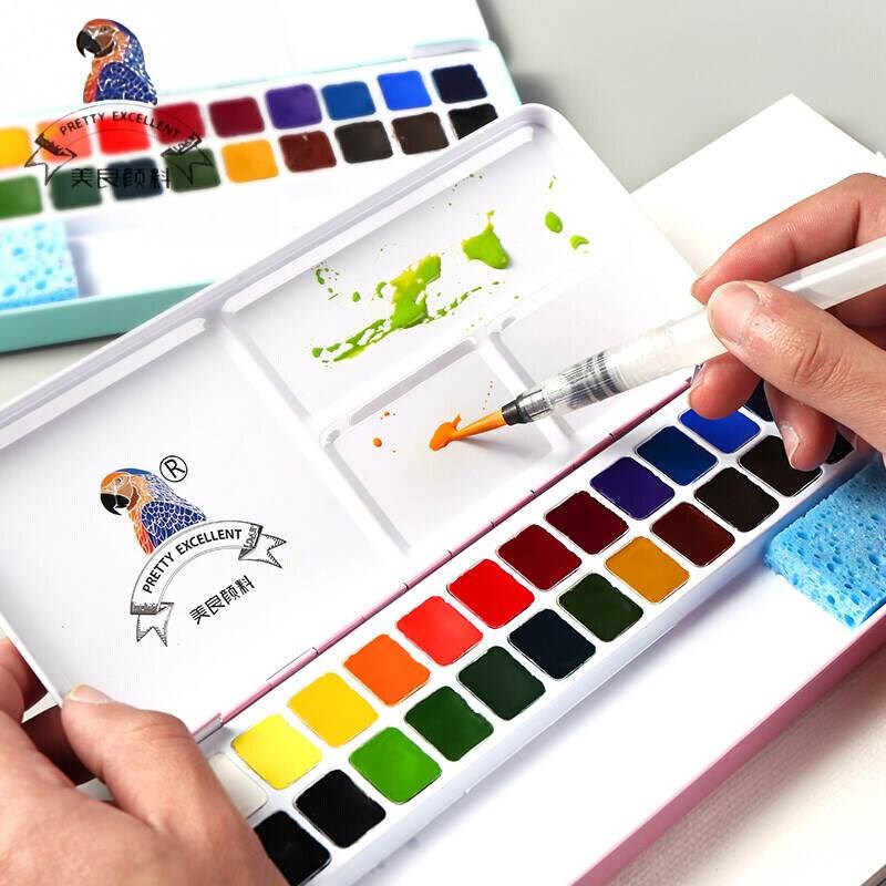 Meiliang 24/36 Colors Solid Watercolor Paint Set  Watercolor