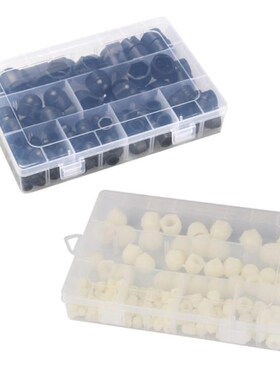 145Pcs M4/M5/M6/M8/M10/M12 Rubber Hex Bolt Caps Rubber Nut D