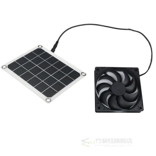 Solar Panel Exhaust Fan, 5V10W Waterproof Solar Exhaust Fan,