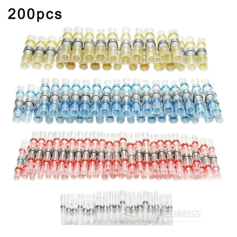 50 Pcs Solder Seal Wire Connectors Crimp Solder Butt Connect