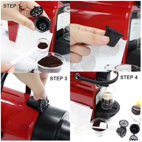 3pcs/9pcs Coffee Capsule Shell Reusable Refill Filter Plasti
