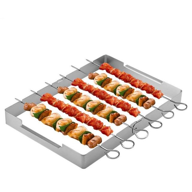 Barbecue Forks Stainless Steel Grilling Kabob Kebab Reusable