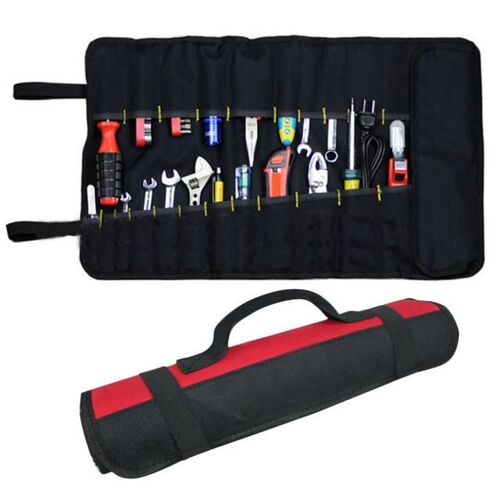 22 Pockets Hardware Tool Spanner Carry Case Roll Pliers Scre