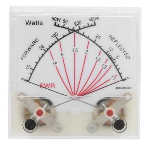SWR/Power Watt Meter Double Needle 60/300W Power Meter Trans
