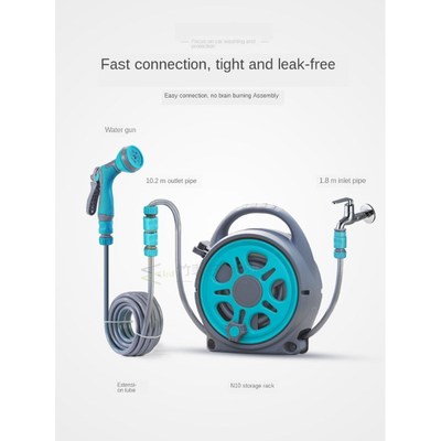 Automatic pipe coiler 10m retractable garden hose pipe coile