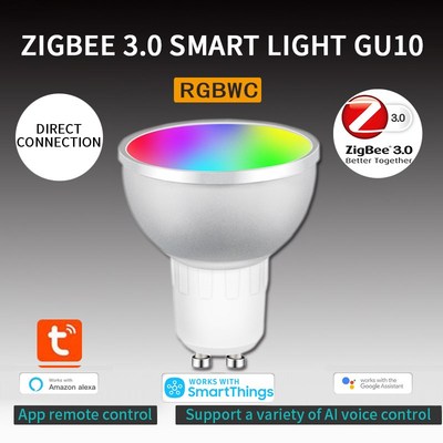 Dimmable LED Lamp RGBCW 5W Smart Bulb Tuya SmartThings APP C