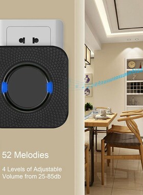 Wireless Door Bell Doorbell Waterproof Wall Plug In Loud Chi