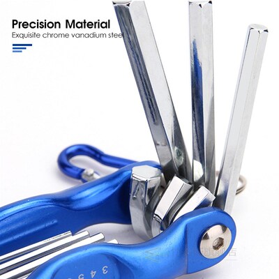 QUK Portable Wrench Set Folding Allen Key Adjustable Foldab