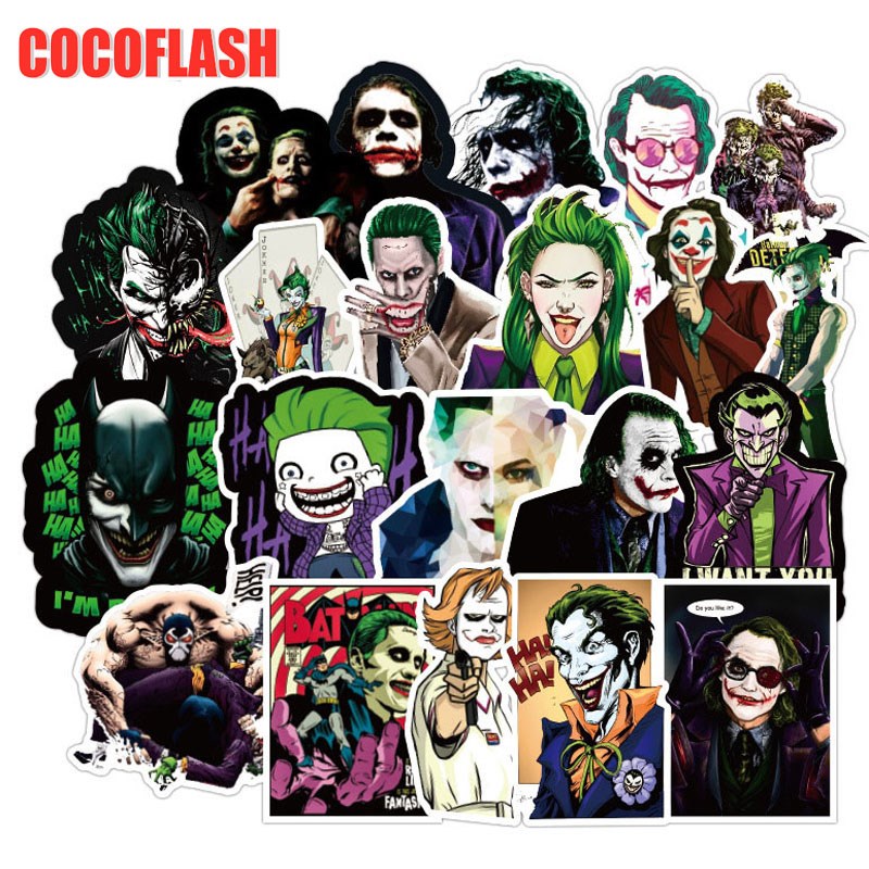 10/100Pcs/set The Joker Cartoon ers  DIY TOY Motorcycle Bicy