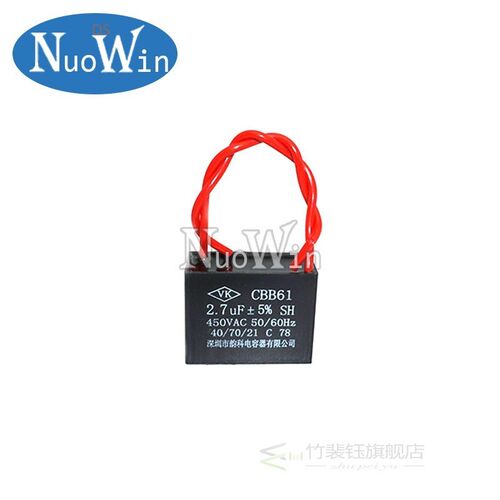 1pc CBB61 2.7UF starting capacitance AC Fan Capacitor 450V C