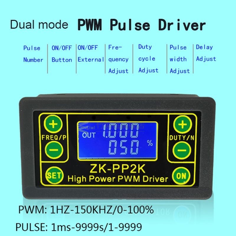 ZK-PP2K PWM DC Motor Speed Controller Frequency Duty Cycle R