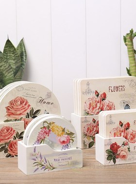 6 pieces of European-style wooden coasters, bowl pads, dinne