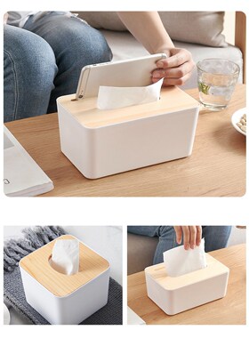 Tissue Box Wood Wet Tissue Holder Baby Wipes Paper Storage B