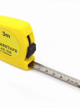 3 Meter Multifunction Yellow Case Mini Pocket Tape Ruler Mea