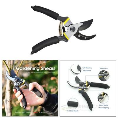 Gardening Scissors Plant Shears Trim Trees Pruner Branch Pru