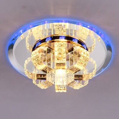 1Pc Crystal lights porch lamp LED corridor hole lamp ceiling