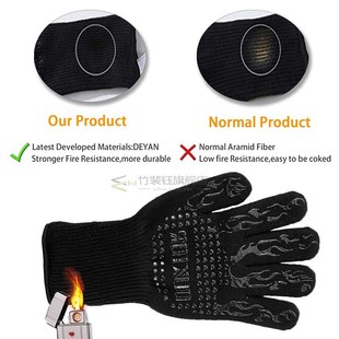 Heat Resistant BBQ Gloves Cooking Baking Barbecue Oven Glove