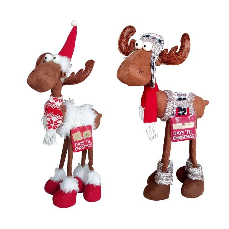 21 Inch Cartoon Stand Elk Christmas Countdown Advent Calenda