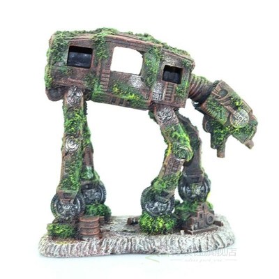 Autobot Robot Dog Shape Aquarium Landscape Decorations Simul