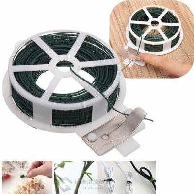 Favorable Cable Tie 30M Roll Wire Twist Tie Reel Green Garde
