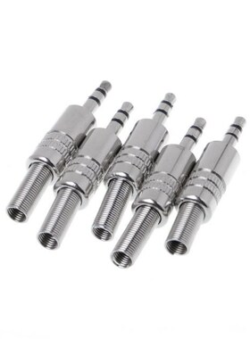 3.5mm Plug Connector 5pcs Stereo Metal 3Poles 3.5 Plug&Jack