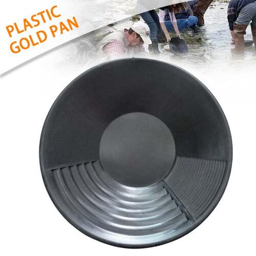 Black Plastic Gold Pan Basin Nugget Mining Dredging Prospect