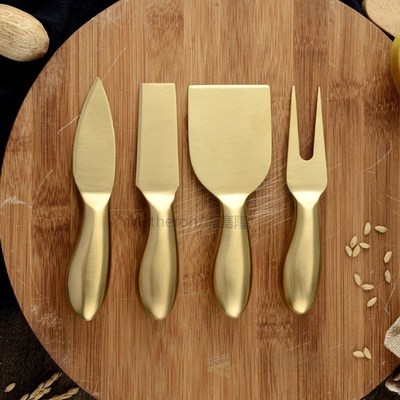 4pcs/Set Food Grade Stainless Steel Cheese Board  Cheese Sli