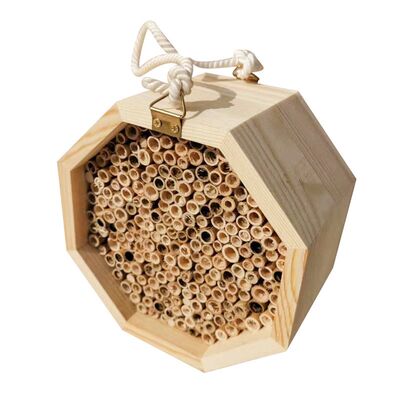 Handmade Natural Bamboo Bee Hive Mason Bee House Attracts Pe