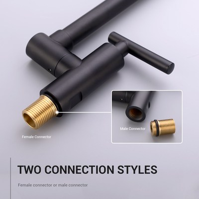 Brass Pot Filler Tap Wall Mounted Kitchen Sink Faucet Black