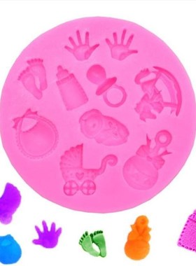 Baby Shower Party stroller hand bottle Trojan Shape 3D fonda