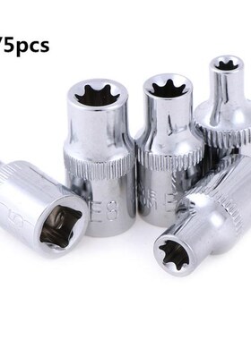 5/1pcs E-Socket Sockets 1/4 Inch(6.3mm) Torx Star Bit Female