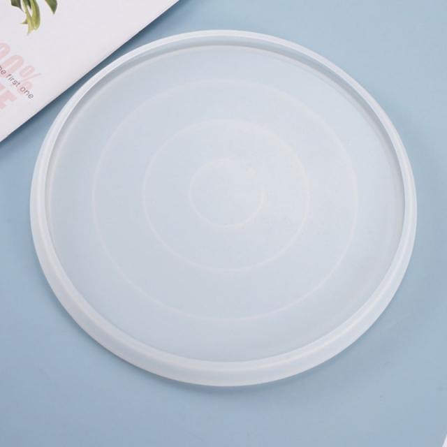Crystal Epoxy Resin Mold Coaster Round Tray Mirror Plate Cas