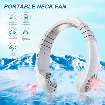 Mini USB Rechargeable Fan Portable Neck Sport Fan Neckband D