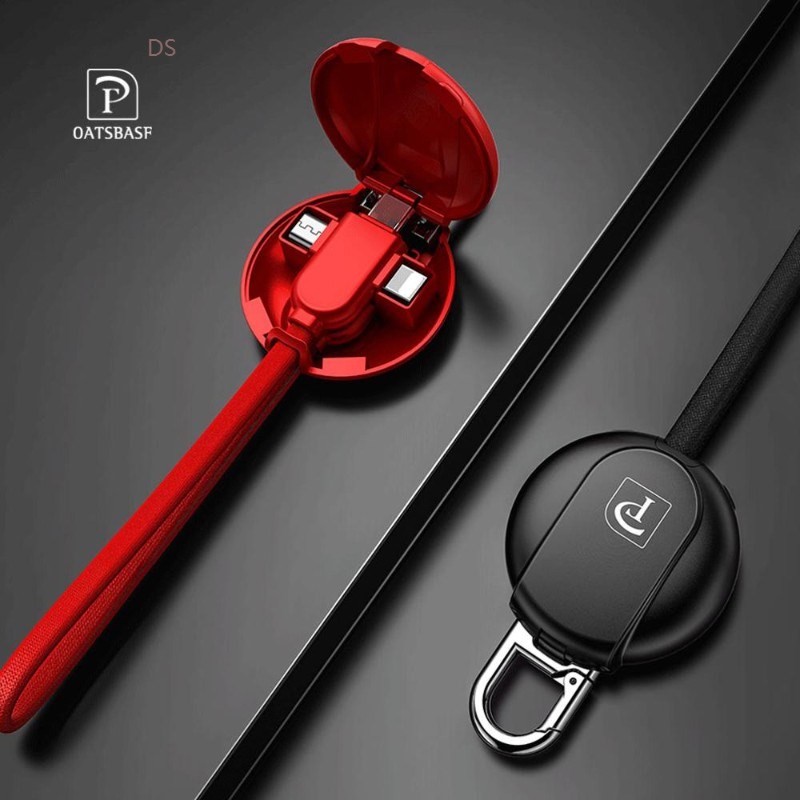 Micro USB Cable 5A Fast Charging Keychain design 3 In 1 USB