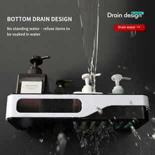 Bathroom Shelf Wall Mounted Shampoo Shower Shelves Holder Ki