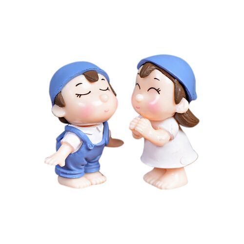 1Pair Miniature Lover Figures Bonsai Succulent Garden Smilin