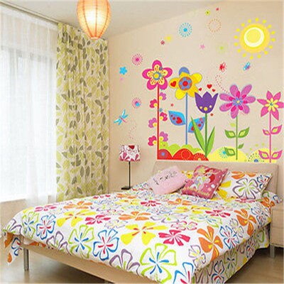Home Flower Decal Vinyl Art Removable Room Mural DIY Wall St