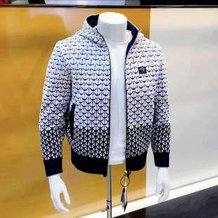 连帽洋气爆款 冬季 外套 勇士鲨鱼高奢白鸭羽绒服男士 BRAVE&SHARK