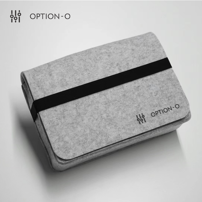 OPTION-O电动磨豆机lagom mini 灰色携带收纳毛毡包