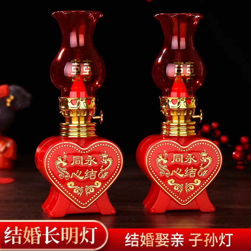 结婚电子蜡烛龙凤烛台婚礼喜灯子孙灯用品大全长明灯洞房花烛一对