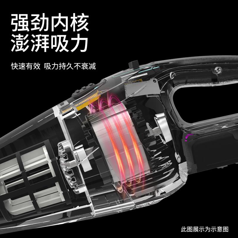 新款expow壹克斯手持式锂电大吸力吸尘器便捷小巧家用车载充包邮