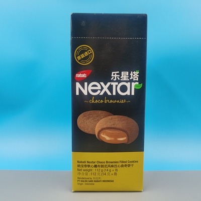 临期特价 印尼进口软心趣布朗尼风味注心曲奇饼干112g布朗尼风味