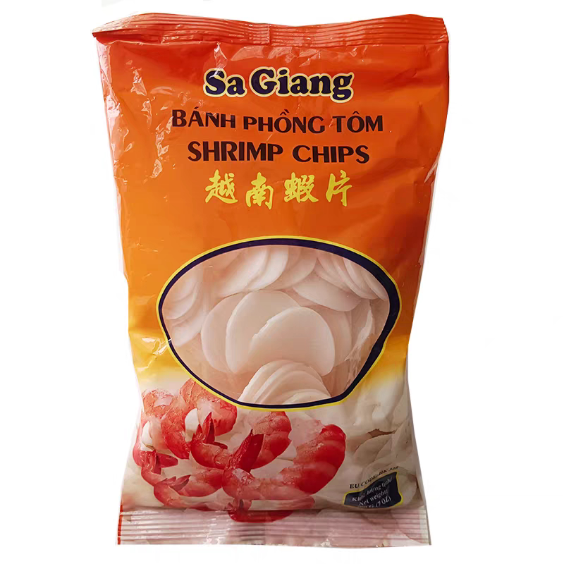 临期越南进口原味沙江牌虾片需自行油炸后食用休闲零食品小吃美味