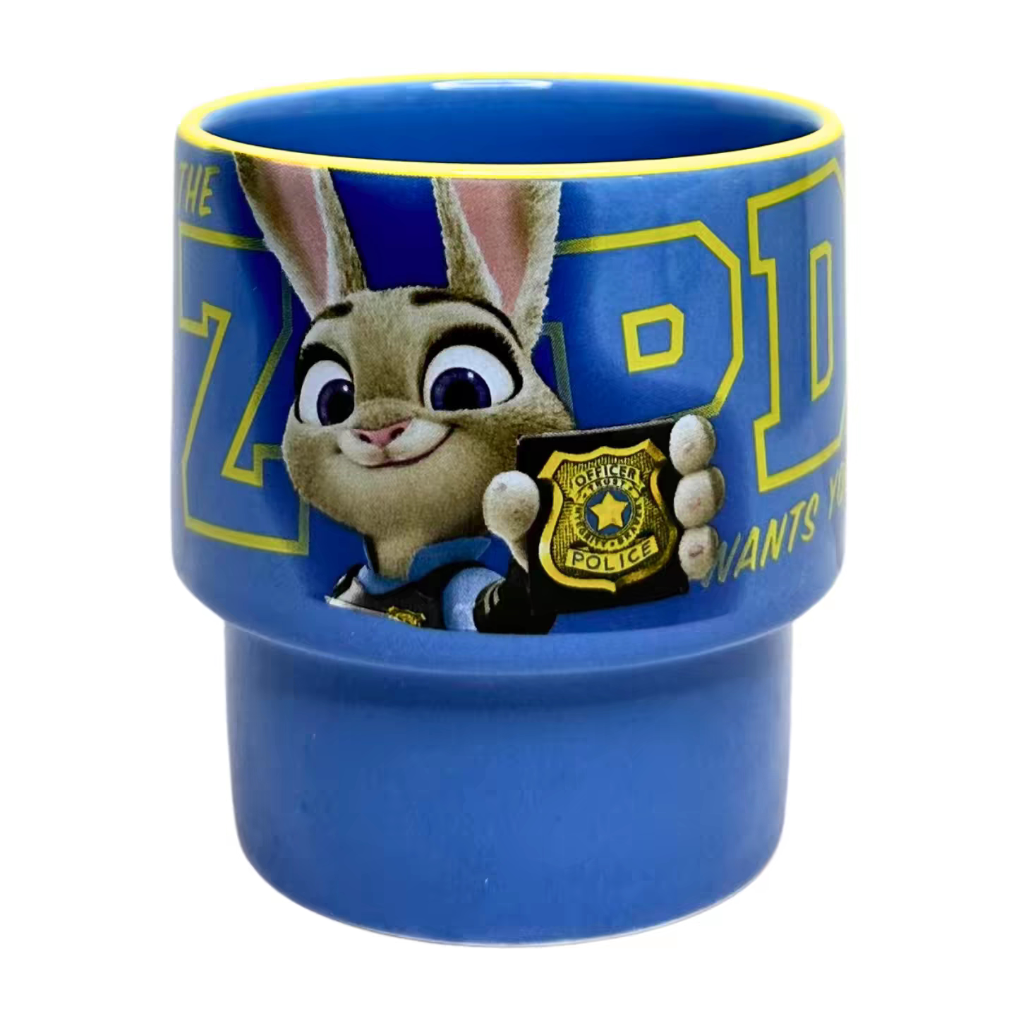 正品Disney疯狂动物城系列默契拍档叠叠杯245ml陶瓷杯水杯直饮杯