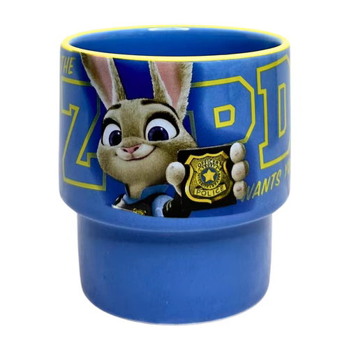 正品Disney疯狂动物城系列默契拍档叠叠杯245ml陶瓷杯水杯直饮杯
