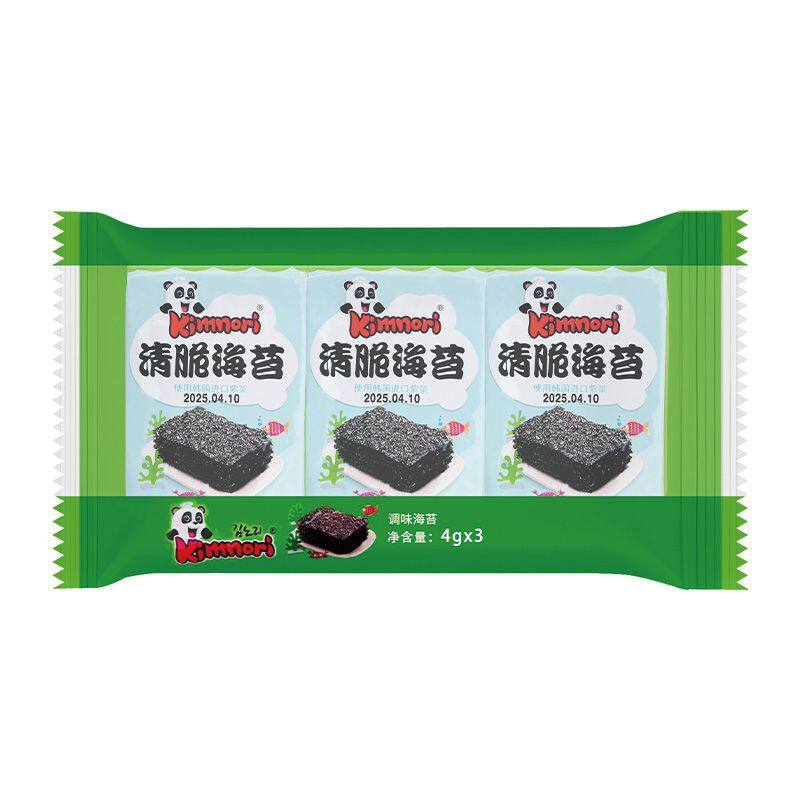 临期特价 kimnori清脆海苔 经典原味即食香脆海苔3连包韩式休闲