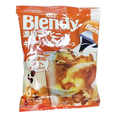 临期特价 日本进口AGF布兰迪浓缩微糖液体速溶咖啡胶囊6粒装提神