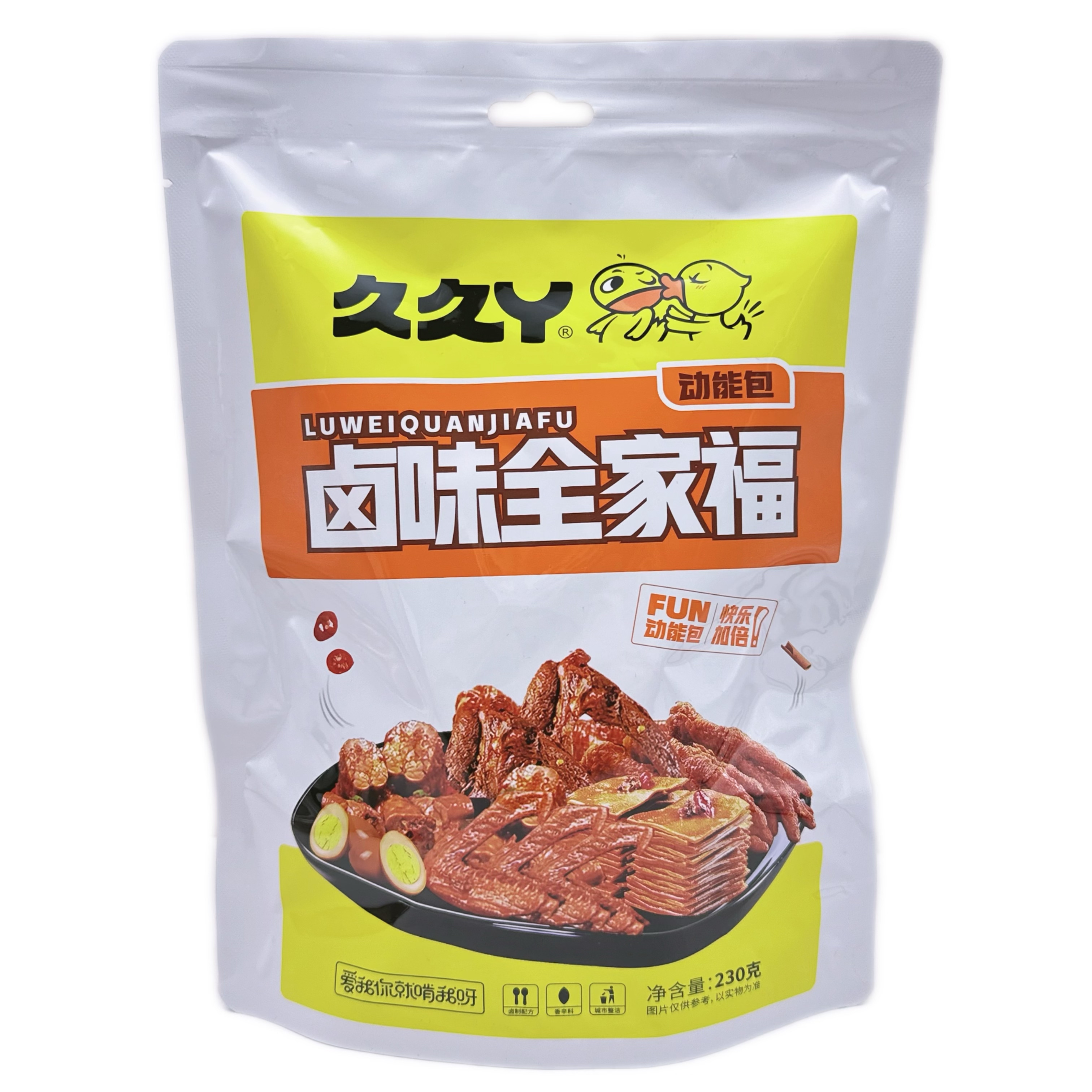 临期特价 久久丫卤味全家福230g休闲追剧零食
