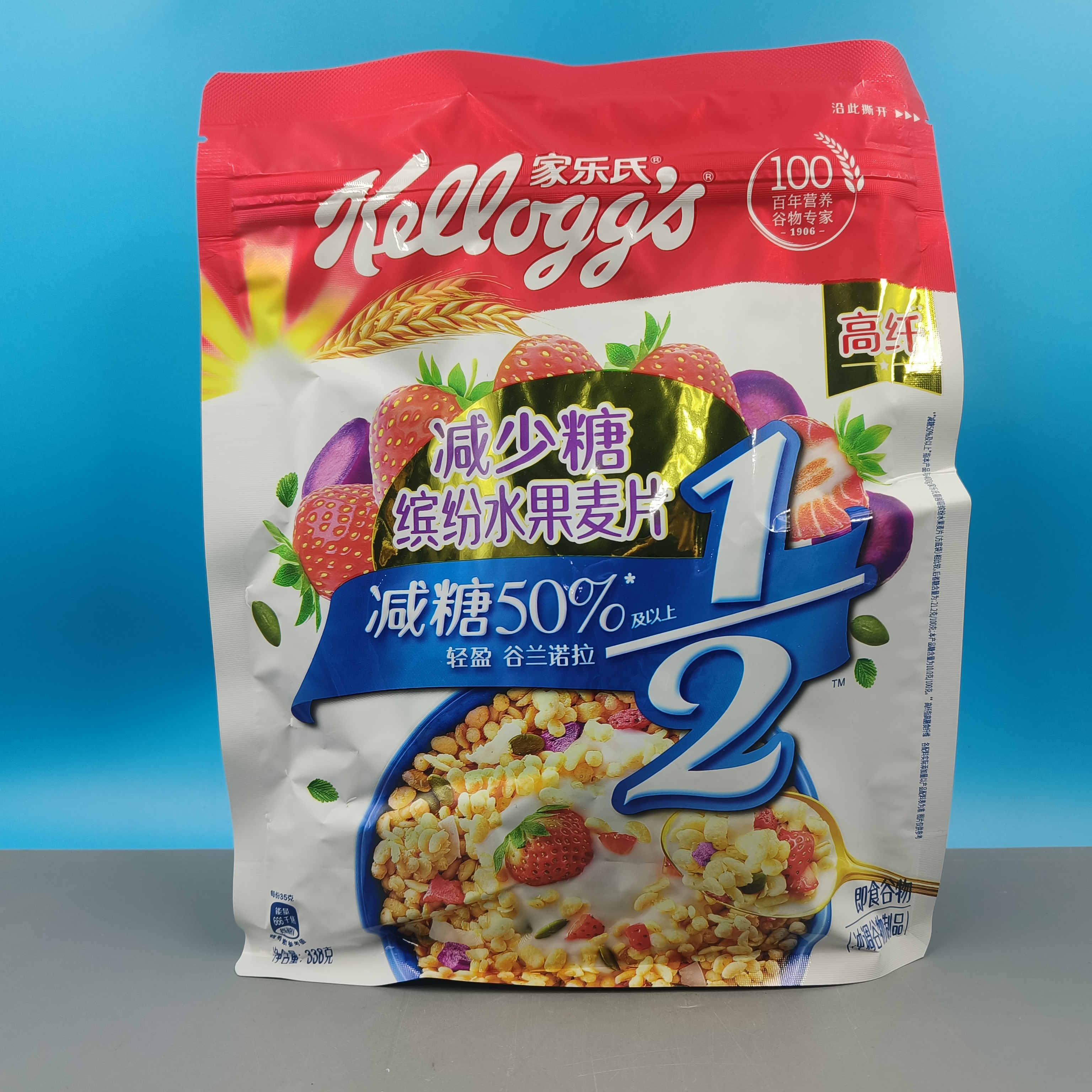 临期特价 家乐氏水果麦片代餐营养早餐即食冲饮减少糖338g