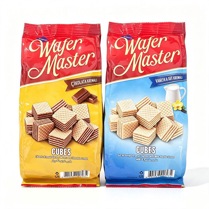 临期特价 波美克牛奶香草味巧克力味100g夹心威化华夫饼干临期